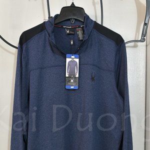 Spyder Men’s 1/4 zip pullover BLUE